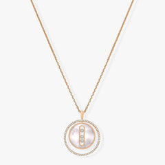 LUCKY MOVE MM NACRE BLANCHE DIAMOND NECKLACE
