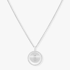 LUCKY MOVE MM SILVER DIAMOND NECKLACE