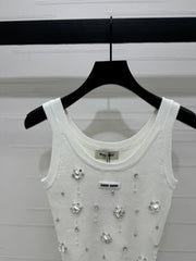 MIUMIU EMBELLISHED KNIT TOP 269491