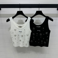 MIUMIU EMBELLISHED KNIT TOP 269491
