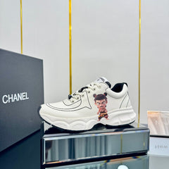 TRAINERS SNEAKER IN WHITE CALFSKIN WITH STICKER 238629
