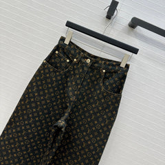 LV DENIM PANTS WITH LOGO 264395