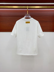 LV T-SHIRT IN WHITE PURE COTTON EMBROIDERED LOGO 238888