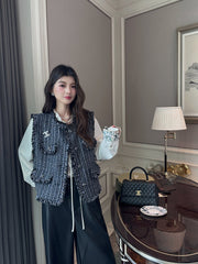 CHANEL 25S ROUND NECK TWEED VEST STYLE 151