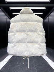 MONCLER 25S DOWN PUFFER VEST IN WHITE 013