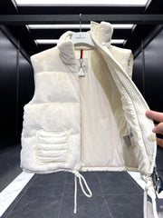 MONCLER 25S DOWN PUFFER VEST IN WHITE 013