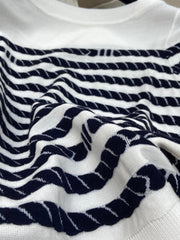 LV STRIPED SWEATER 25S IN TENCEL  266038