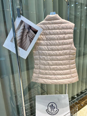 MONCLER 25S DOWN VEST IN BEIGE 009
