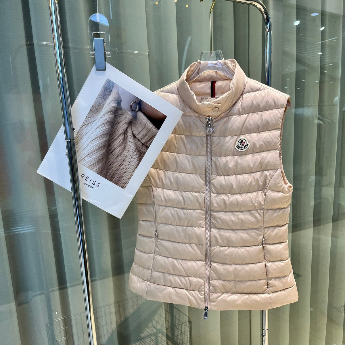 MONCLER 25S DOWN VEST IN BEIGE 009