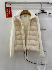 MONCLER 25S WOOL CARDIGAN IN WHITE 068