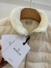 MONCLER 25S WOOL CARDIGAN IN WHITE 068