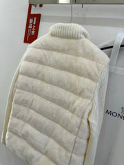MONCLER 25S WOOL CARDIGAN IN WHITE 068