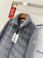 MONCLER 25S WOOL CARDIGAN IN GRAY 069