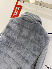MONCLER 25S WOOL CARDIGAN IN GRAY 069