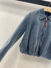 LOEWE DENIM JACKET WITH ZIPPER CLOSURE