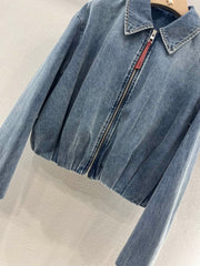 LOEWE DENIM JACKET WITH ZIPPER CLOSURE