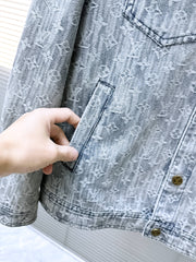 LV SHIRT JACKET IN WHITE BLUE MONOGRAM DENIM 239126