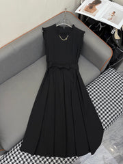 LV SLEEVELESS DRESS WITH BELTED WAIST 269125