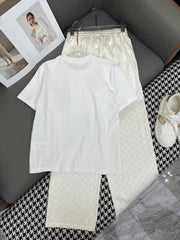 LV T SHIRT AND WIDE LEG PANTS SET 25S IN POLYESTER 266644