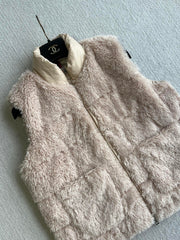 MONCLER 25S DOWN VEST IN LIGHT PINK 044
