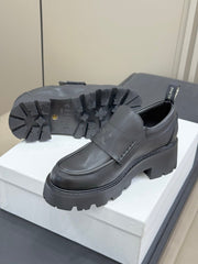 CELINE 25S SERIN CHUNKY LOAFERS 50MM IN BLACK CALFSKIN