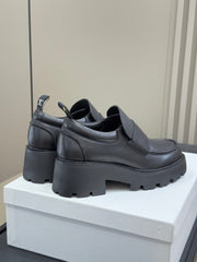 CELINE 25S SERIN CHUNKY LOAFERS 50MM IN BLACK CALFSKIN