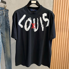 LV T-SHIRT IN BLACK COTTON 238860