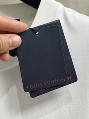 LV WHITE COTTON T-SHIRT EMBROIDERED LOGO 238861