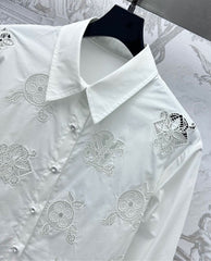 LV 25S EMBROIDERED HOLLOW SHIRT 264718