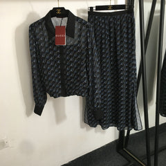 GUCCI SHIRT AND LONG SKIRT SET STYLE 63