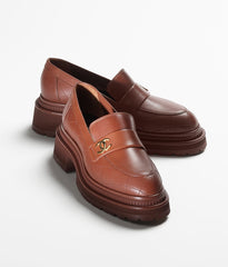 MOCCASINS LIGHT BROWN CALFSKIN